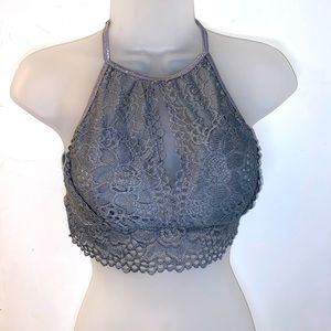 Grey Lacy True Bralette Size M